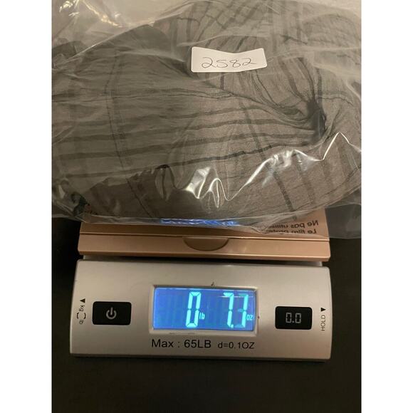 Transit Par Such Womens Pants Medium Gray Linen Plaid Tapered Leg Avant Garde - Picture 7 of 7